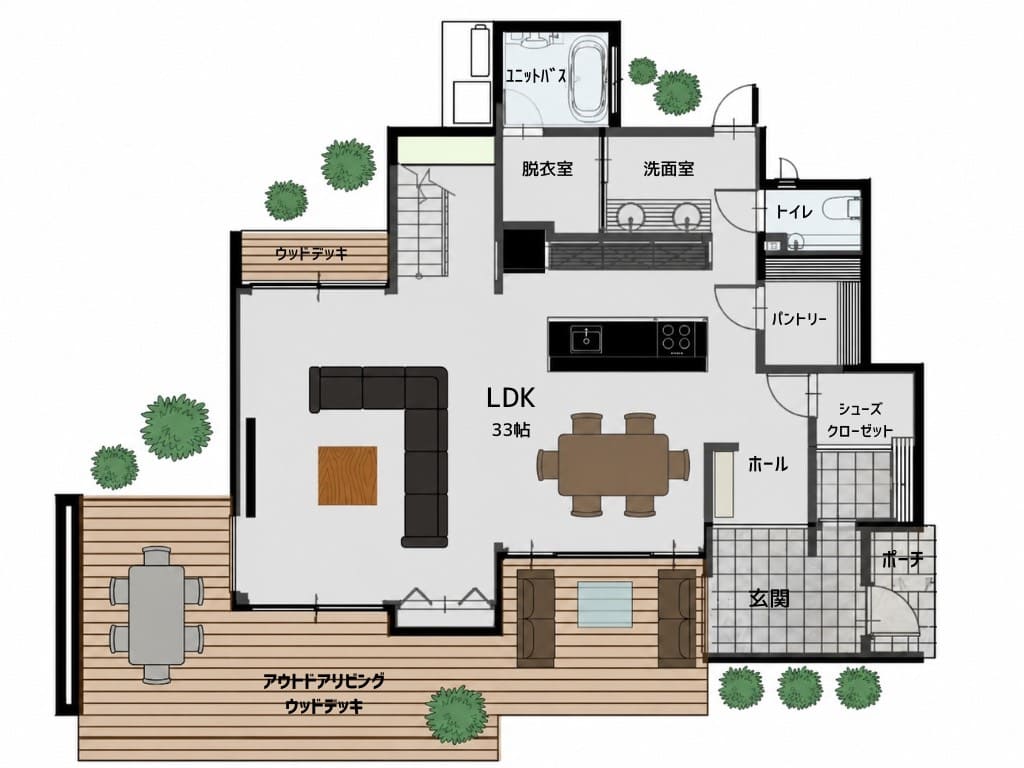 間取り図 1F